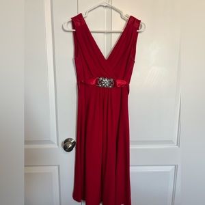 Perfect Holiday dress Size 8 Red sleeveless dress